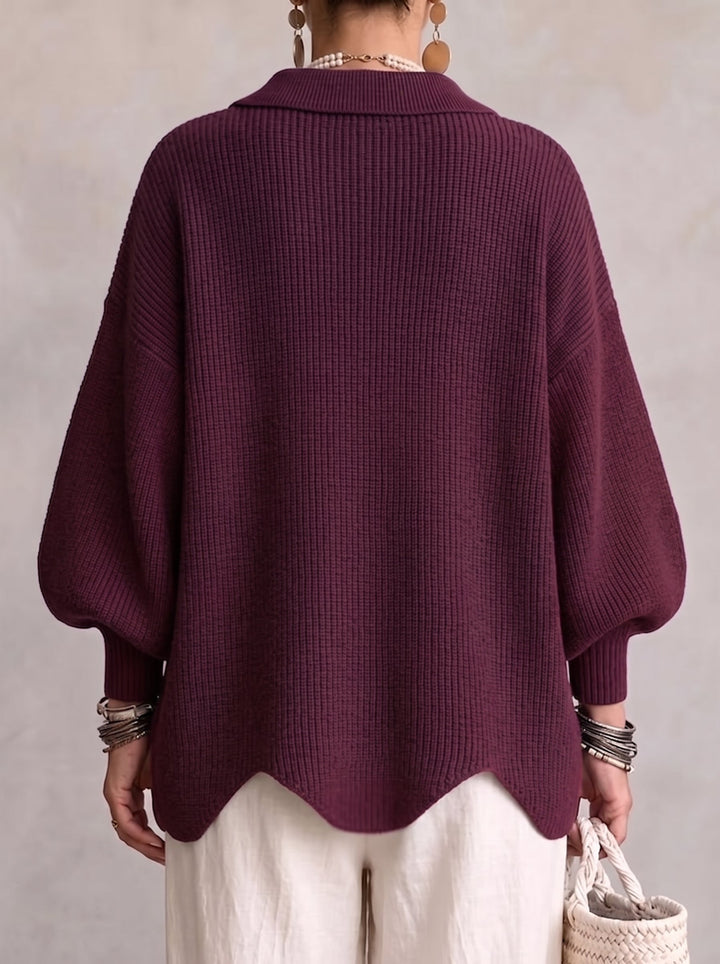 Elegant oversized cardigan med iøjnefaldende knapper
