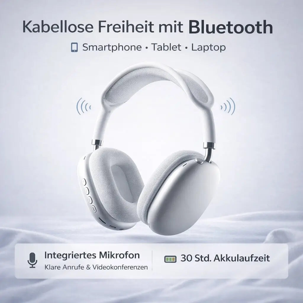 Over-ear høretelefoner med støjreduktion og Bluetooth (ANC)