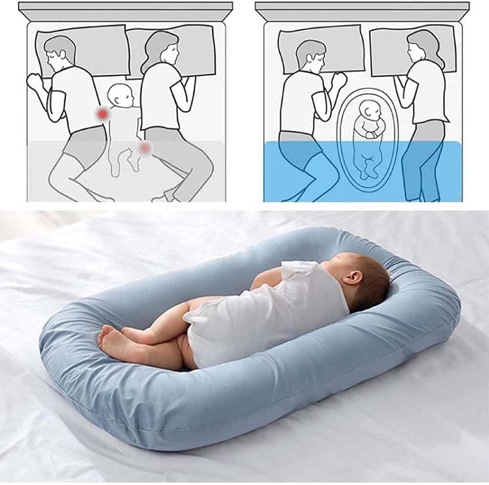 Baby lounger-pude - blødt bomuld | Babyrede til børn 0-24 måneder