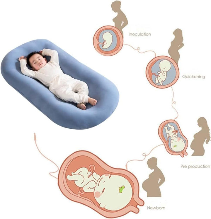 Baby lounger-pude - blødt bomuld | Babyrede til børn 0-24 måneder