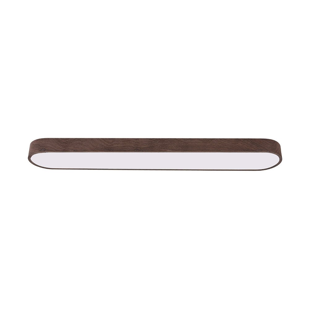 Oval Nordic Glow LED-loftlampe med træaccent