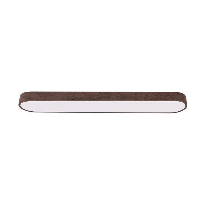 Oval Nordic Glow LED-loftlampe med træaccent