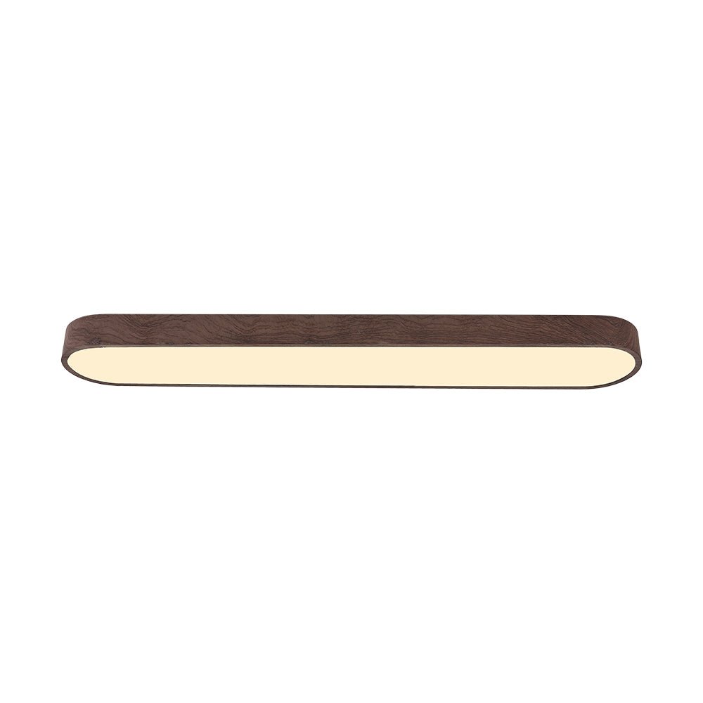 Oval Nordic Glow LED-loftlampe med træaccent