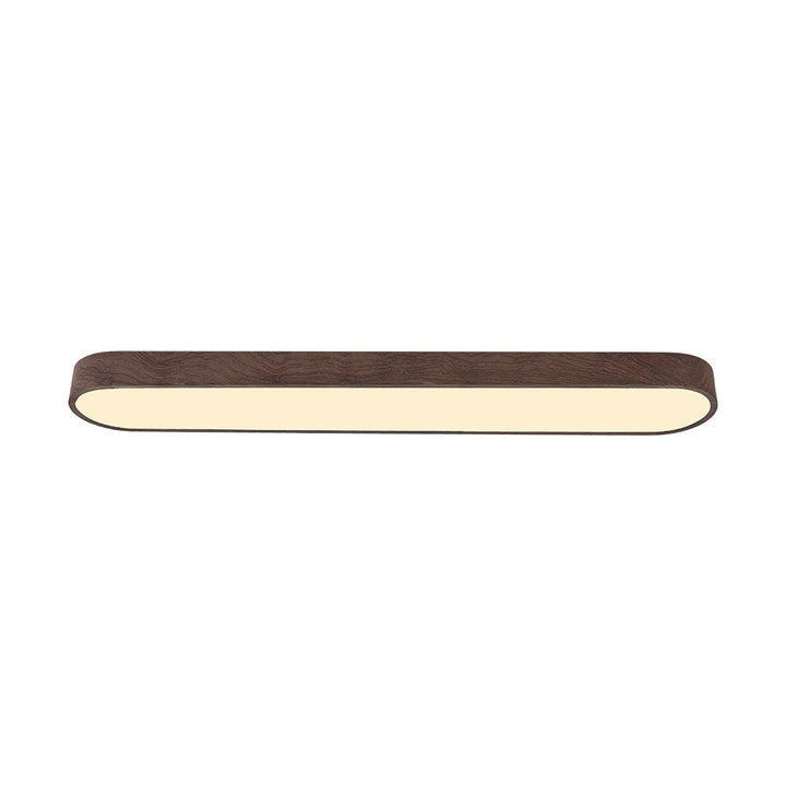 Oval Nordic Glow LED-loftlampe med træaccent