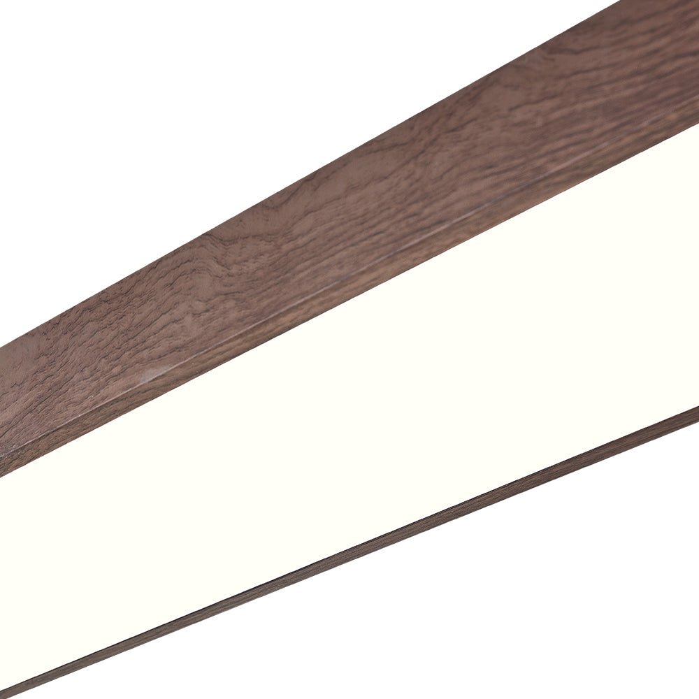 Oval Nordic Glow LED-loftlampe med træaccent