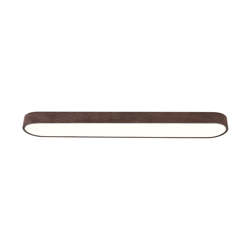Oval Nordic Glow LED-loftlampe med træaccent