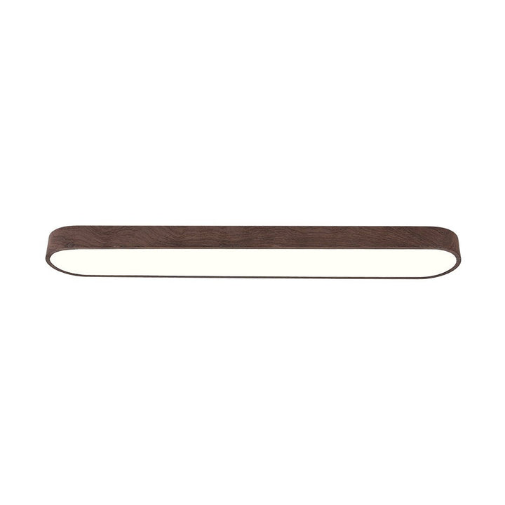 Oval Nordic Glow LED-loftlampe med træaccent