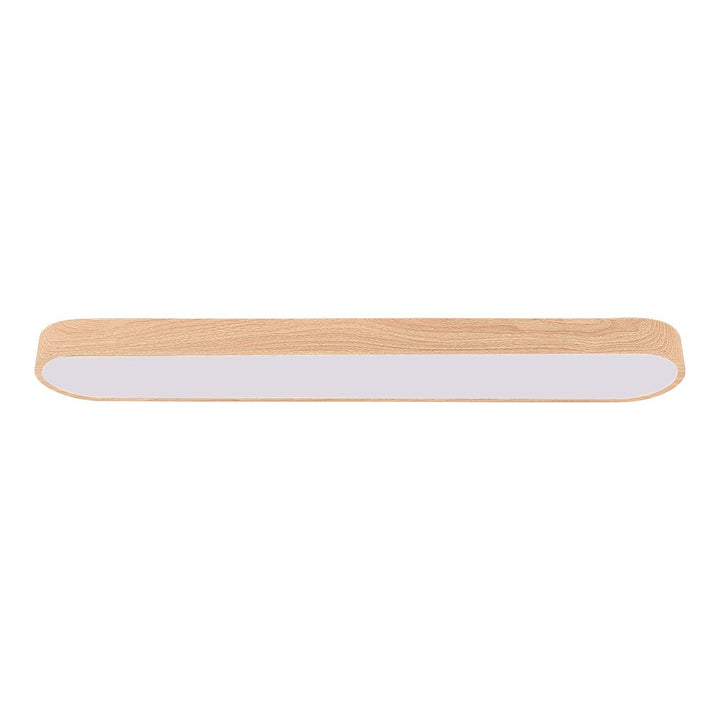 Oval Nordic Glow LED-loftlampe med træaccent
