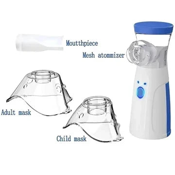 Bærbart mesh-inhalationsapparat til voksne og børn – støjsvag, USB-genopladelig inhalator