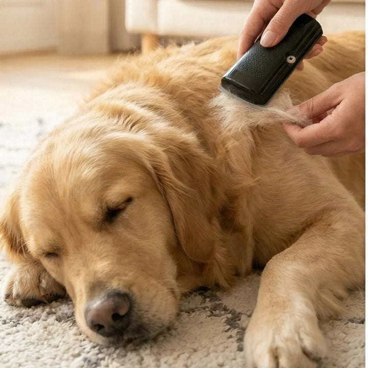 GlowBrush filtsaks-kam til hunde og katte — fjerner løs underuld