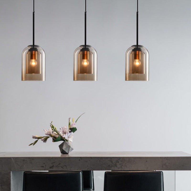 Elegant dobbelt glaslysekrone - AuraGlas