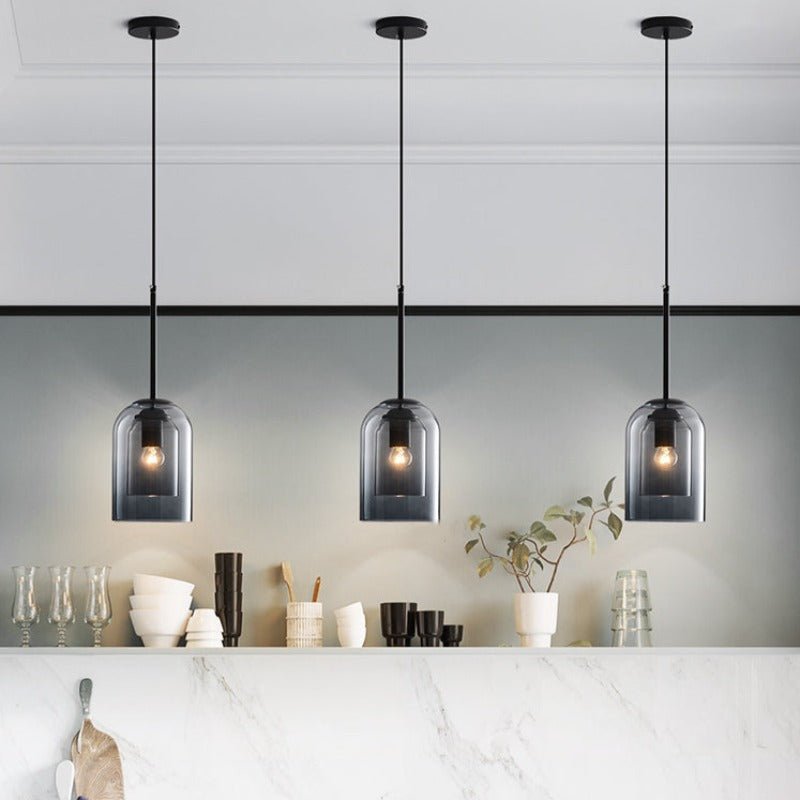Elegant dobbelt glaslysekrone - AuraGlas