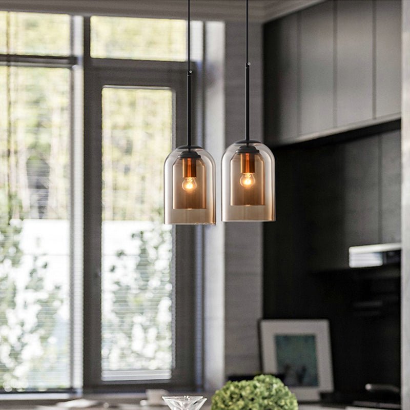 Elegant dobbelt glaslysekrone - AuraGlas