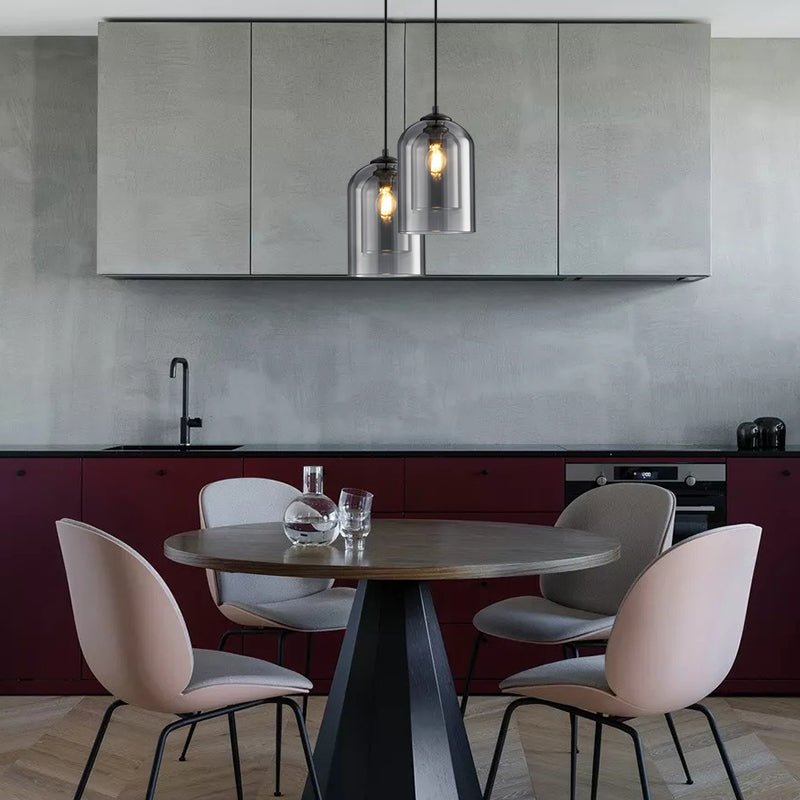 Elegant dobbelt glaslysekrone - AuraGlas
