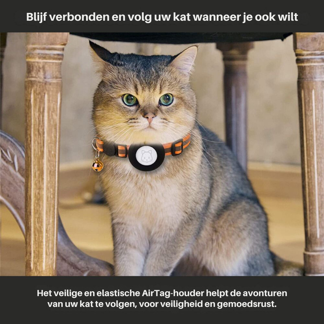 GPS-halsbånd til katte med reflekterende design