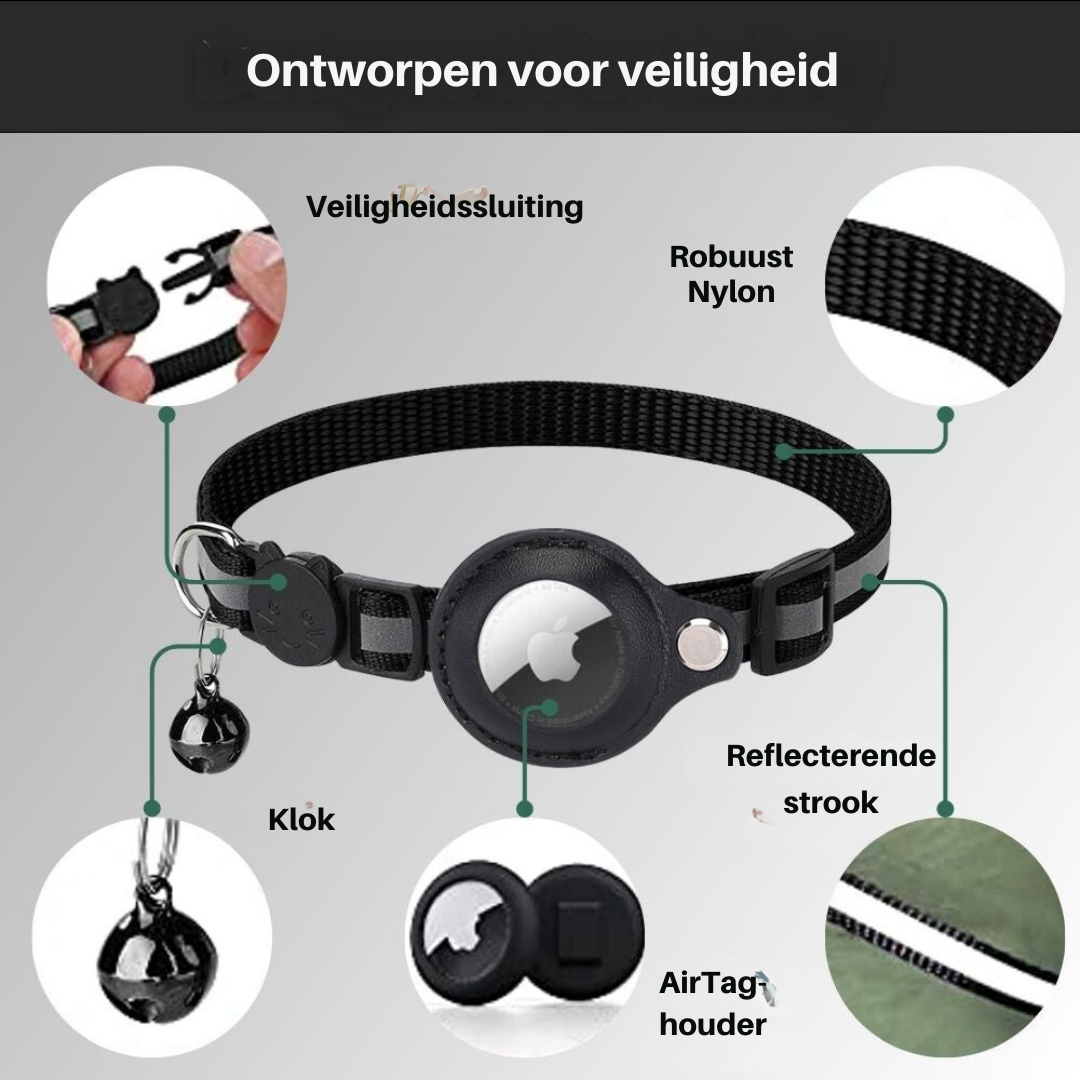 GPS-halsbånd til katte med reflekterende design