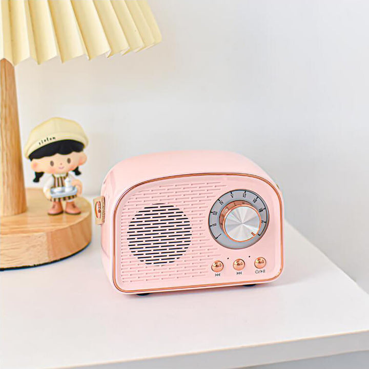 Sandsberg Retro Radio Bluetooth-højttaler | Trådløs | Bærbar | Elegant lyd til hjemmet og på farten