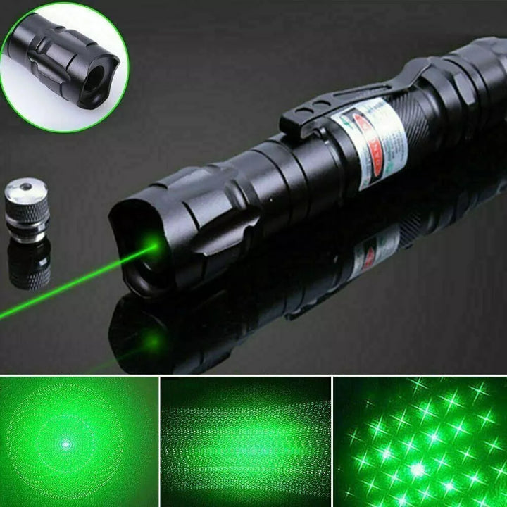 Genopladelig grøn laserpointer med lang rækkevidde og høj præcision