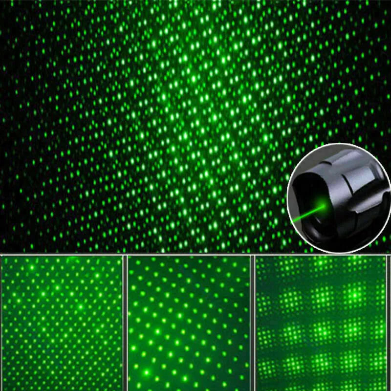 Genopladelig grøn laserpointer med lang rækkevidde og høj præcision