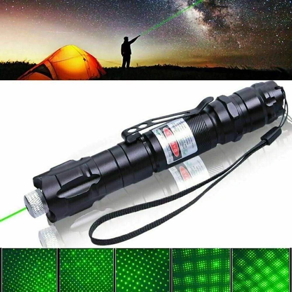 Genopladelig grøn laserpointer med lang rækkevidde og høj præcision