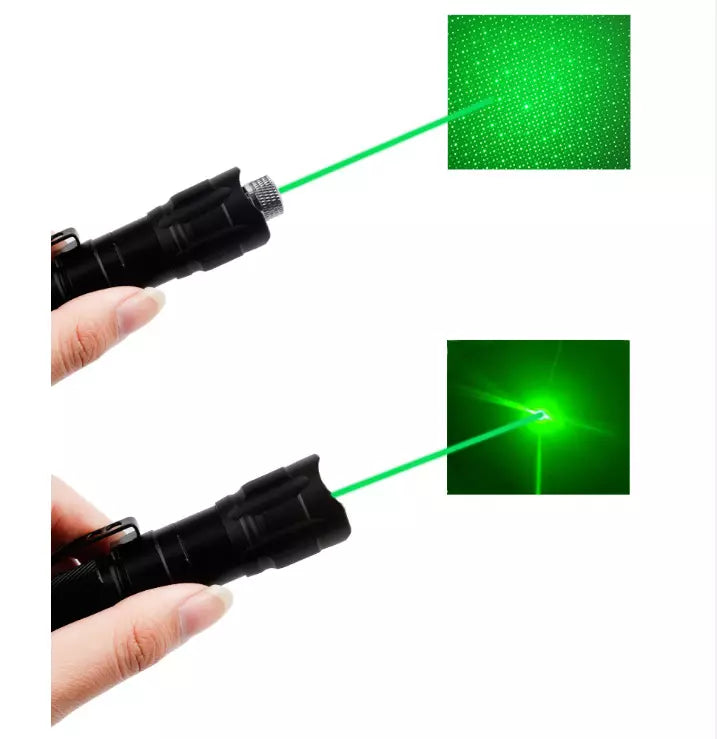 Genopladelig grøn laserpointer med lang rækkevidde og høj præcision