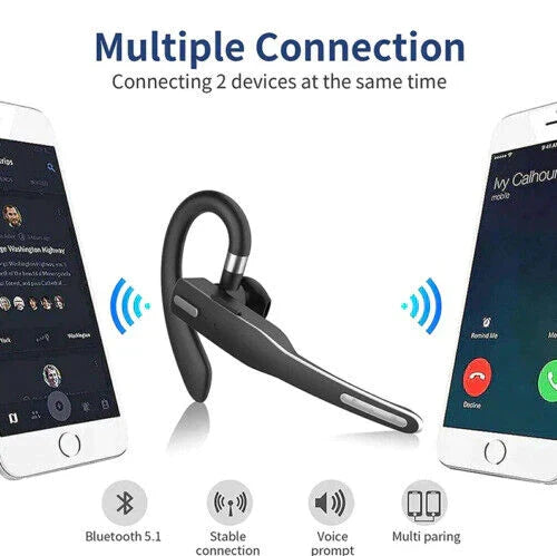 Trucker Dual Mic Bluetooth 5.1 trådløst headset med støjreduktion