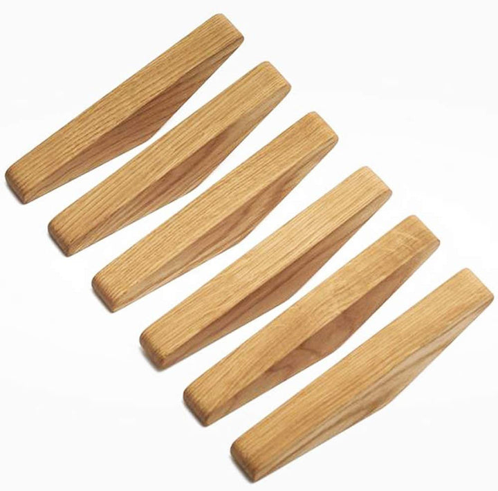 Minimalistiske vægkroge i træ til hjemmet – sæt med 6