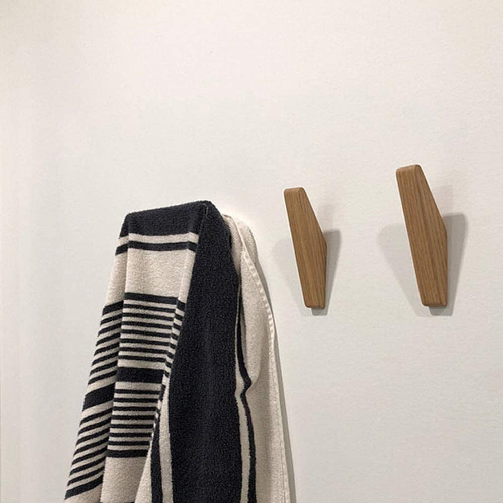 Minimalistiske vægkroge i træ til hjemmet – sæt med 6