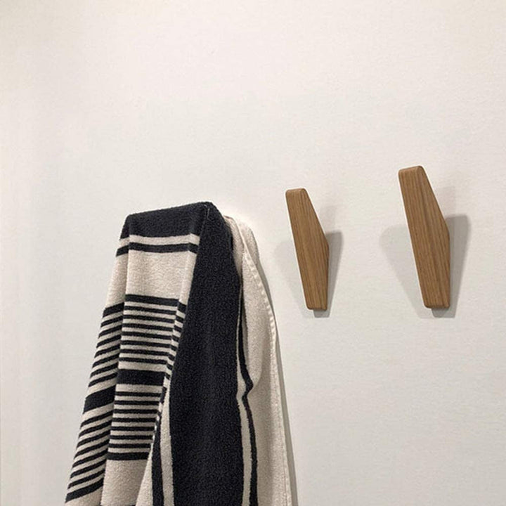 Minimalistiske vægkroge i træ til hjemmet – sæt med 6