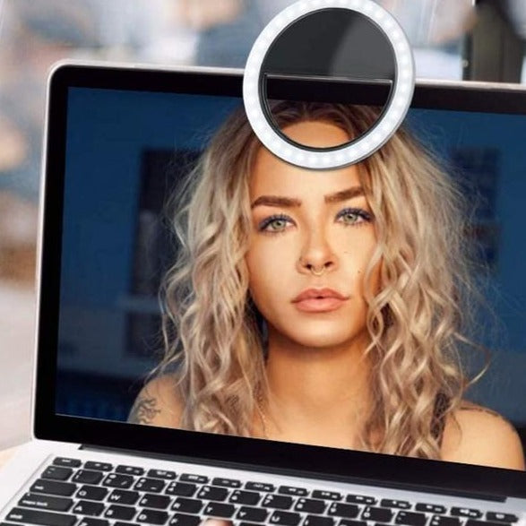 Bærbar ringlampe til selfies - GlowSnap