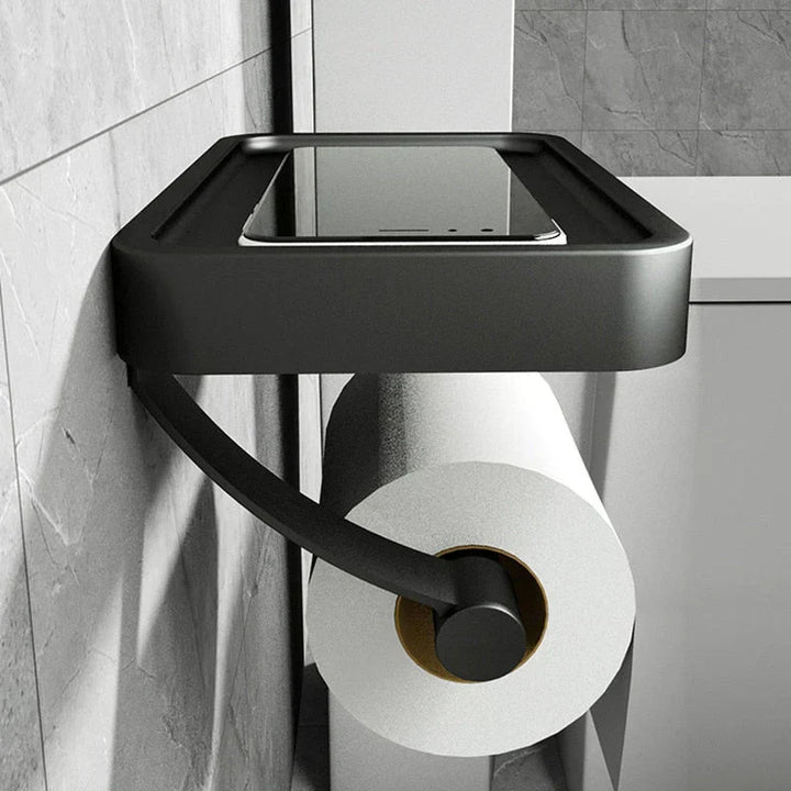 Toiletrulleholder med hylde – Stalux