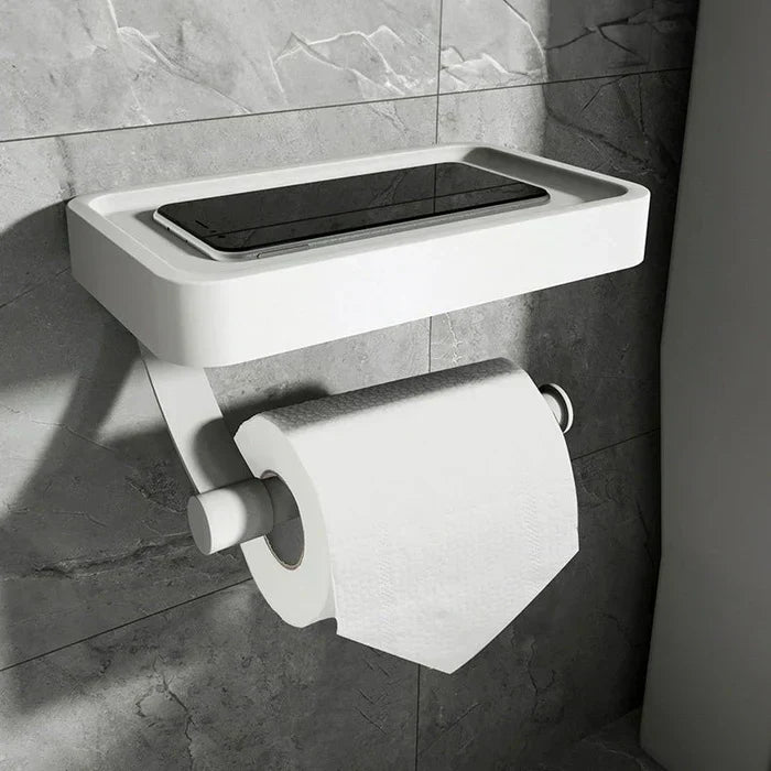 Toiletrulleholder med hylde – Stalux