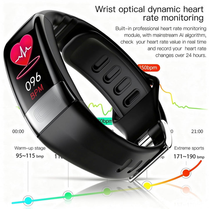 Smartwatch med EKG, puls, blodtryk og søvnovervågning til kvinder og mænd | Fitness-tracker | Vitaro
