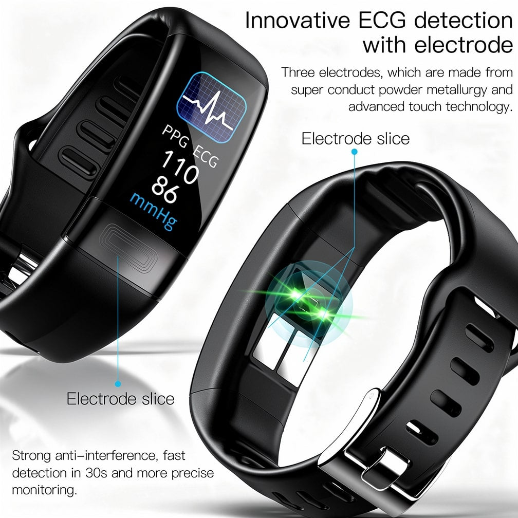 Smartwatch med EKG, puls, blodtryk og søvnovervågning til kvinder og mænd | Fitness-tracker | Vitaro