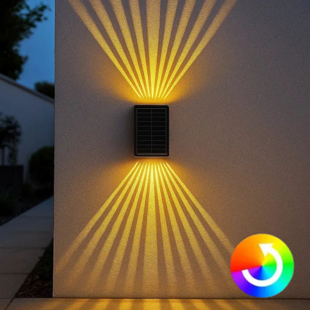 Solcellelampe til have og altan | Havebelysning med farveskift | Udendørs solcellelamper | SolarLumen