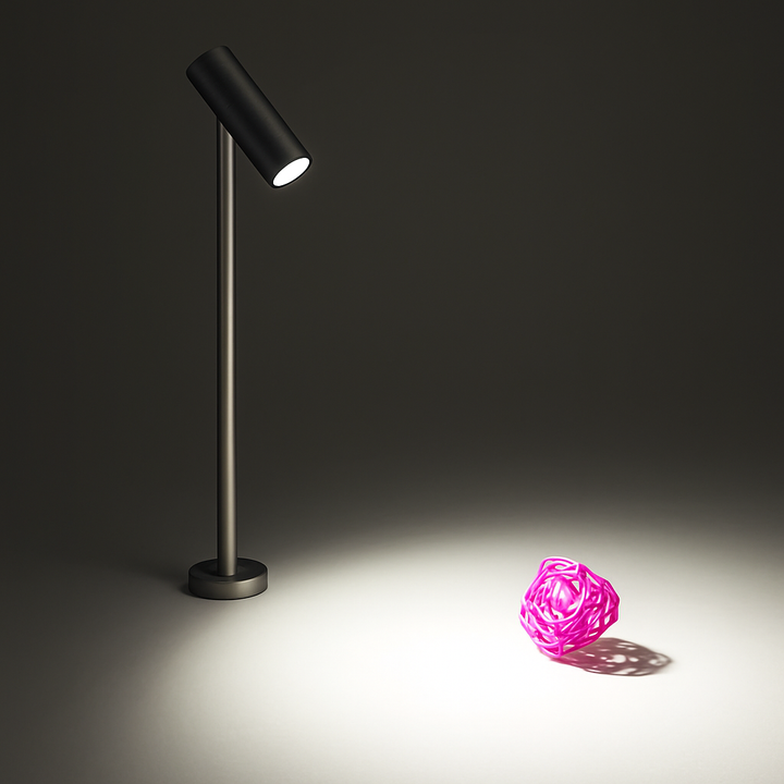 Justerbar LED-spot til smykkevitrine