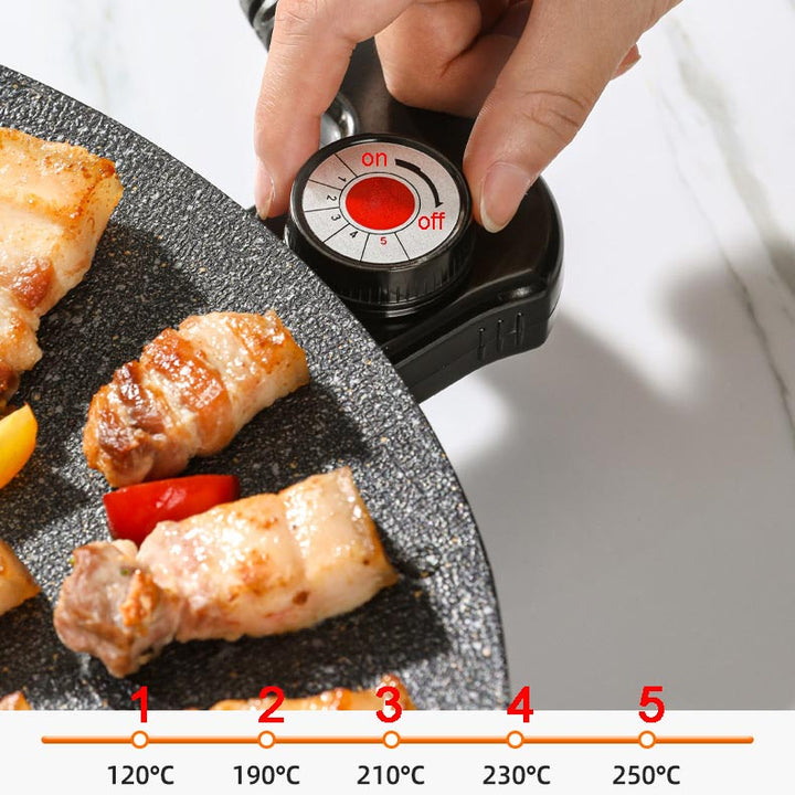 PrimeGrill røgfri smart grill | Kompakt elgrill med justerbare varmeindstillinger og nem rengøring