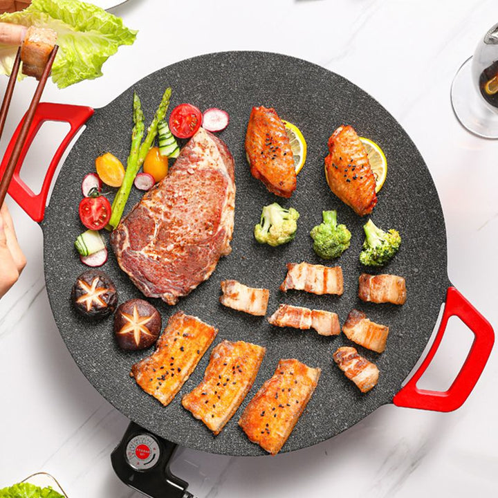 PrimeGrill røgfri smart grill | Kompakt elgrill med justerbare varmeindstillinger og nem rengøring