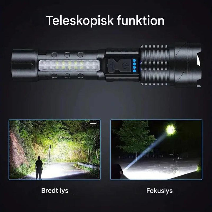 OutdoorHaven Militær Lommelygte – 5000 Lumen Taktisk Lygte