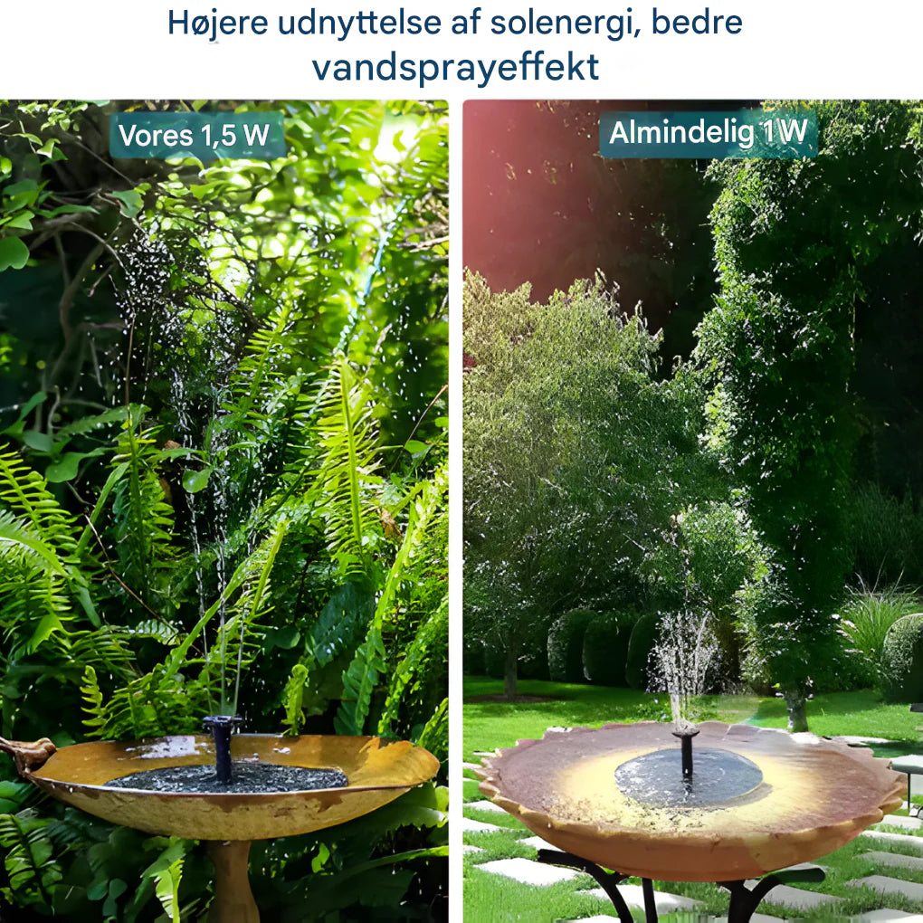 Solcelledrevet Udendørs Springvand