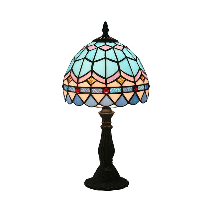 Bordlampe i Tiffany-glas – klassiske linjer i bly