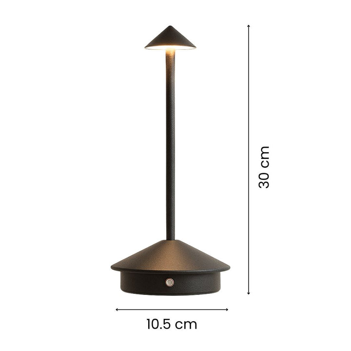 Bordlampe med batteri | Trådløs bordlampe | Dæmpbar touch-lampe | Lunelle