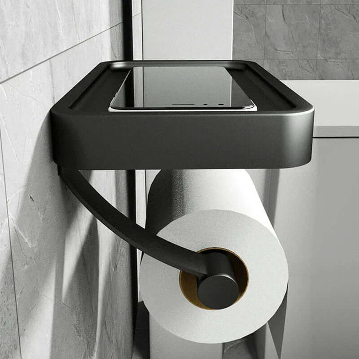 Toiletrulleholder i rustfrit stål | Toiletrulleholder med opbevaringsplads | Toiletrulleholder | Rollix