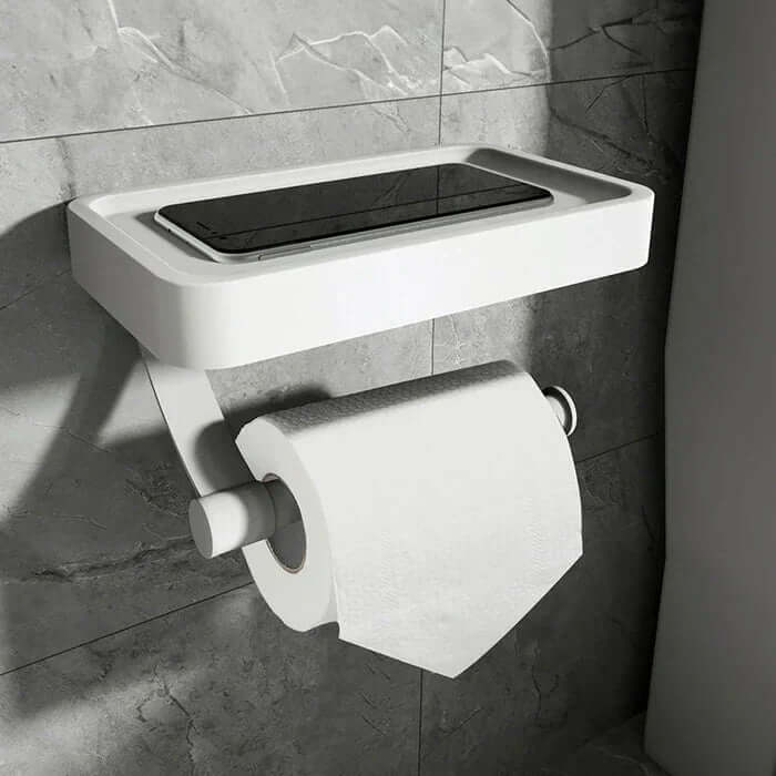Toiletrulleholder i rustfrit stål | Toiletrulleholder med opbevaringsplads | Toiletrulleholder | Rollix