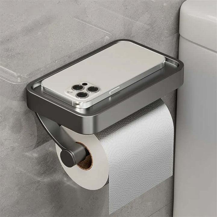 Toiletrulleholder i rustfrit stål | Toiletrulleholder med opbevaringsplads | Toiletrulleholder | Rollix
