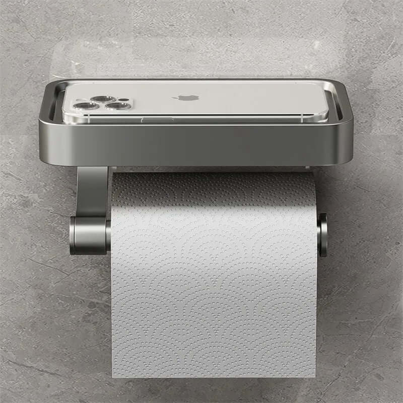 Toiletrulleholder i rustfrit stål | Toiletrulleholder med opbevaringsplads | Toiletrulleholder | Rollix