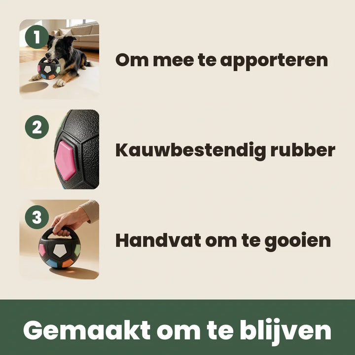 Uødelæggelig hundebold til kraftige tyggere