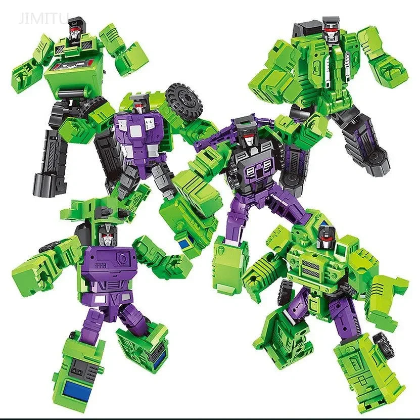 Transformerbar robotbil - 6-i-1 actionfigur