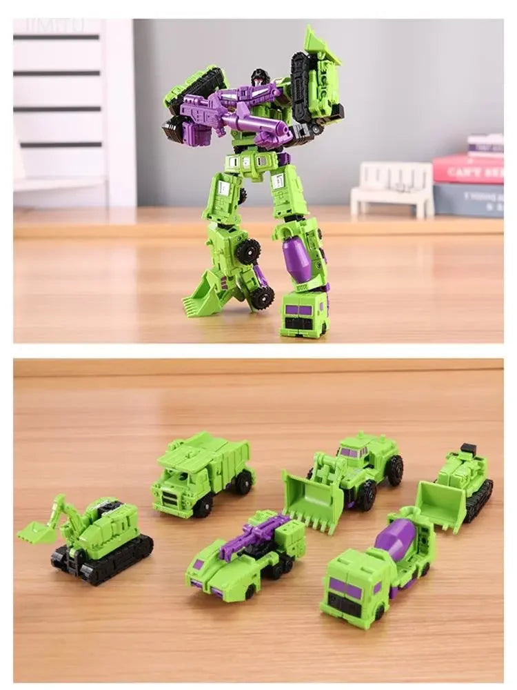 Transformerbar robotbil - 6-i-1 actionfigur