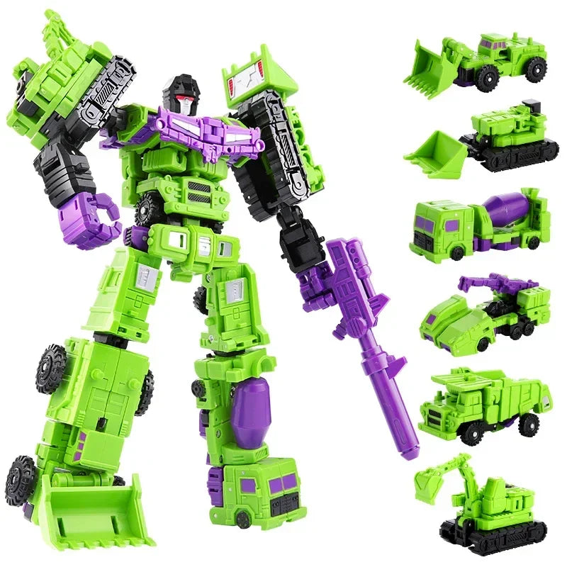 Transformerbar robotbil - 6-i-1 actionfigur